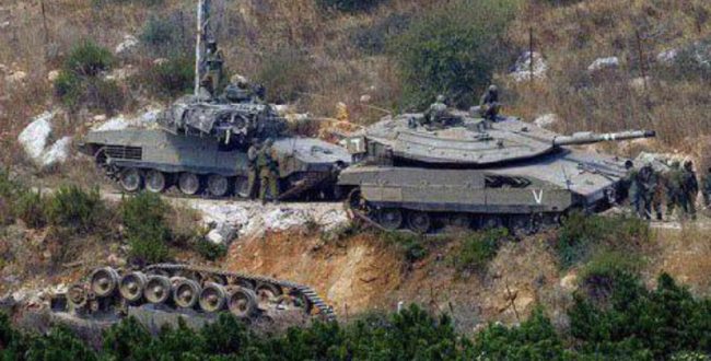تانک رژیم‌صهیونیستی در نزدیک