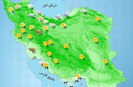 بارش باران و وزش باد شدید در برخی نقاط ادامه دارد و دریای خزر نیز مواج است