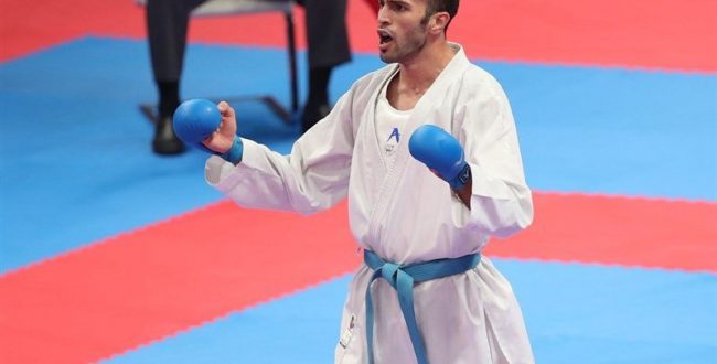 بهمن عسگری نماینده وزن ۷۵ کیلوگرم تیم کاراته کشورمان